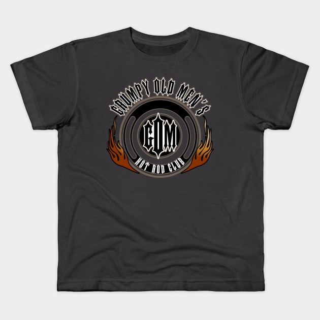 Grumpy Old Men's Hot Rod Club Kids T-Shirt by D.H. Kafton Studio